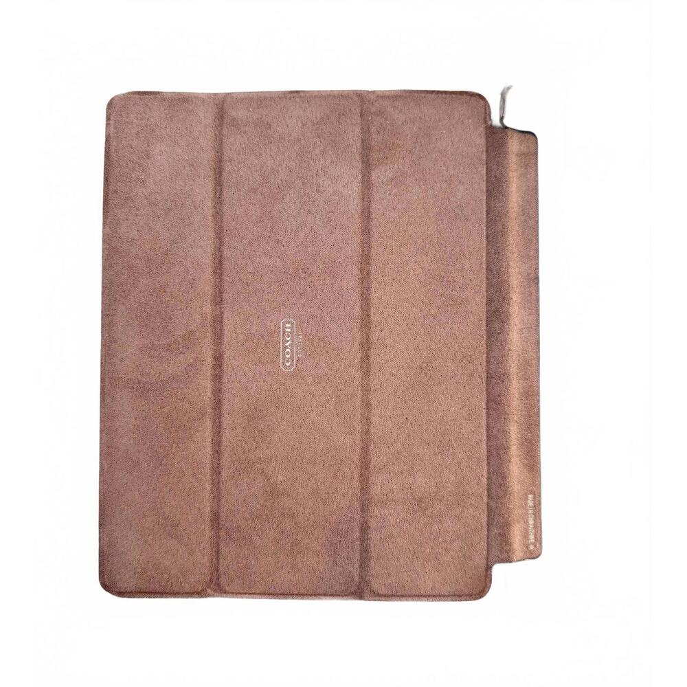 Coach F66018 Mahogany Leather iPad Case Cover Smart Stand NWT